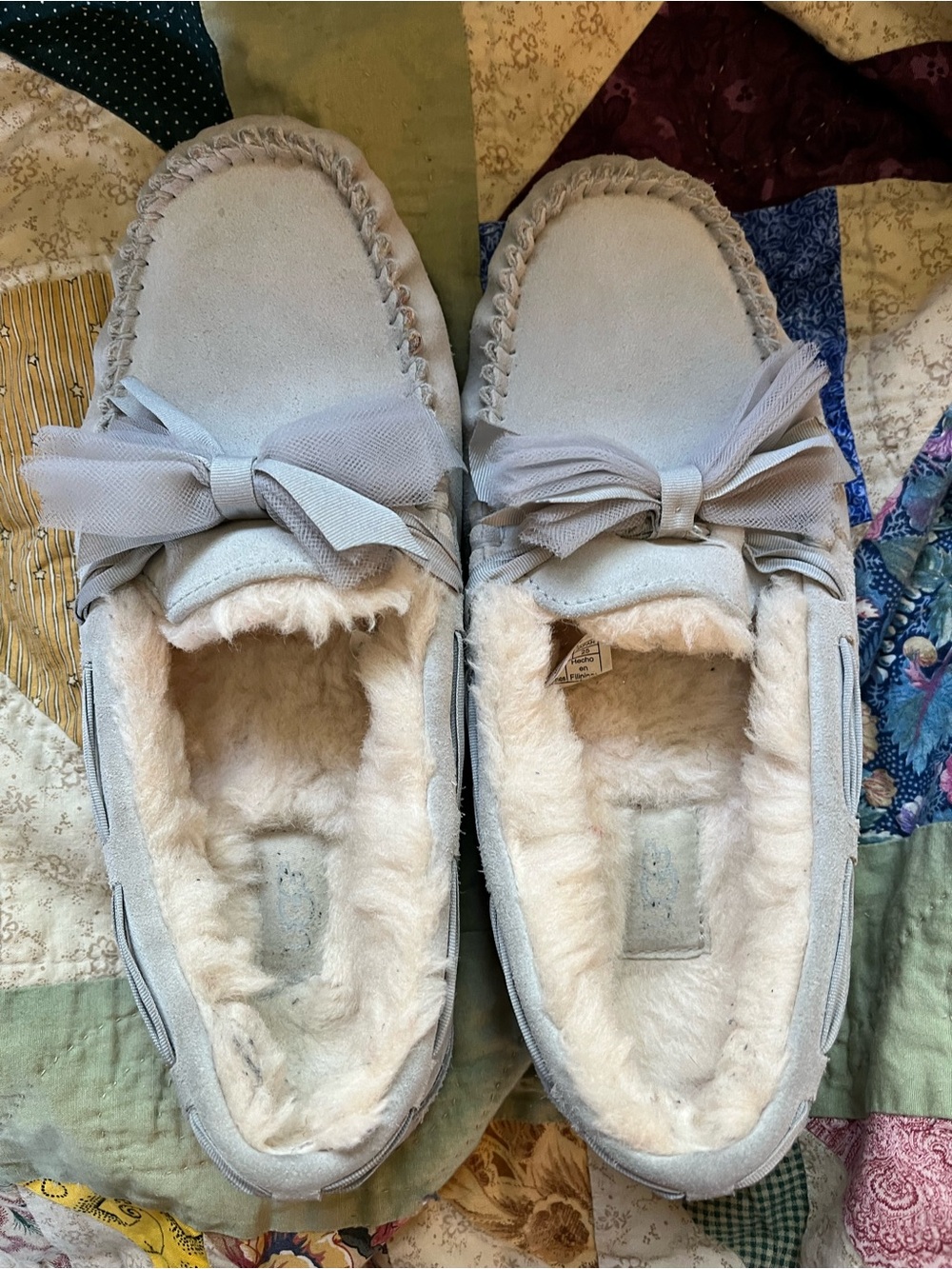 UGG women’s grey suede moccasins.